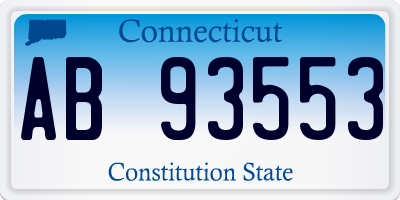 CT license plate AB93553