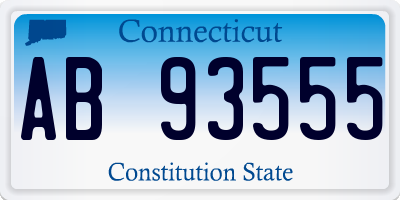 CT license plate AB93555