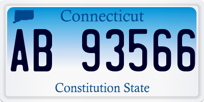 CT license plate AB93566