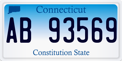 CT license plate AB93569