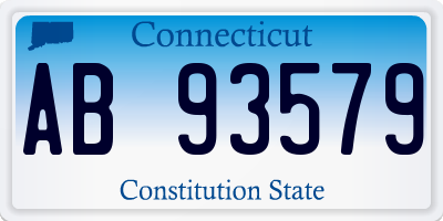 CT license plate AB93579