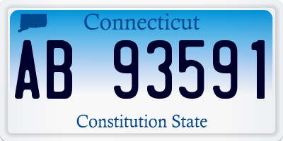 CT license plate AB93591