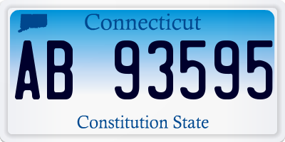 CT license plate AB93595
