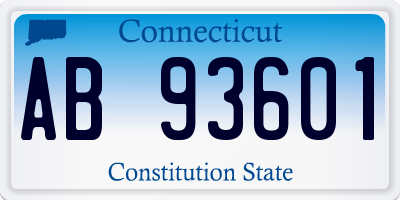 CT license plate AB93601