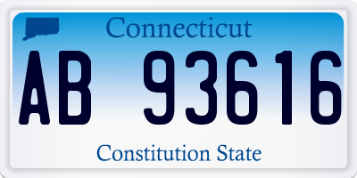 CT license plate AB93616
