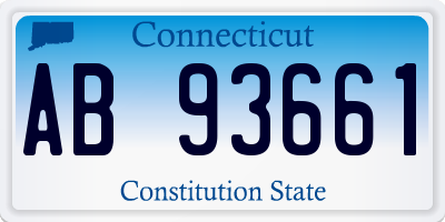 CT license plate AB93661