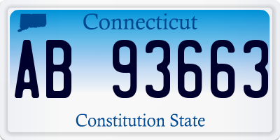 CT license plate AB93663
