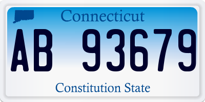 CT license plate AB93679