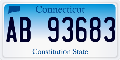 CT license plate AB93683