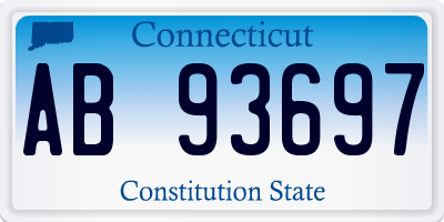 CT license plate AB93697