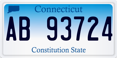 CT license plate AB93724