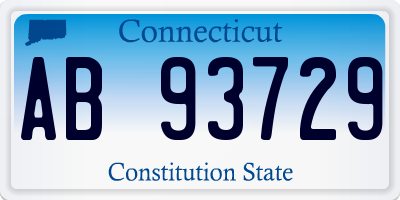 CT license plate AB93729