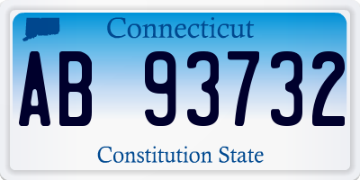 CT license plate AB93732