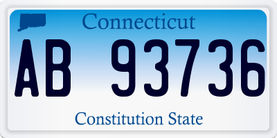 CT license plate AB93736