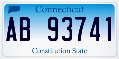 CT license plate AB93741