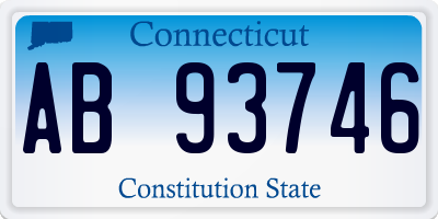 CT license plate AB93746