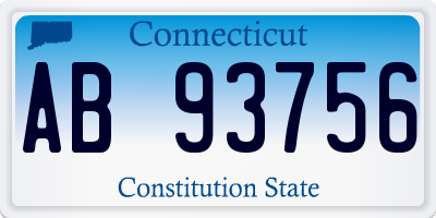 CT license plate AB93756