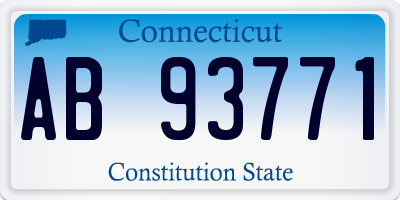 CT license plate AB93771