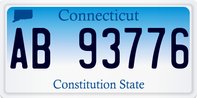 CT license plate AB93776