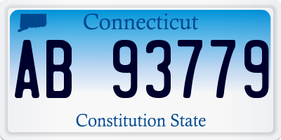 CT license plate AB93779
