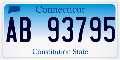 CT license plate AB93795