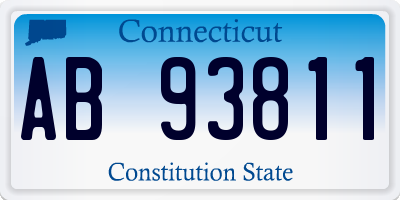 CT license plate AB93811