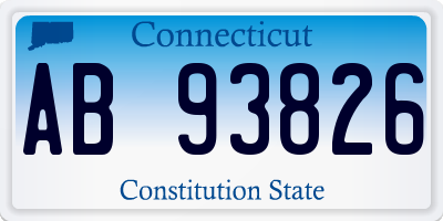 CT license plate AB93826