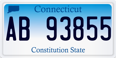 CT license plate AB93855