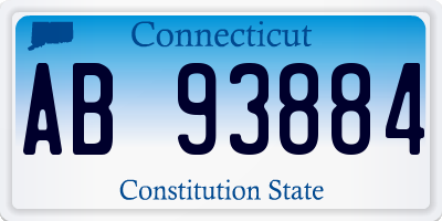 CT license plate AB93884