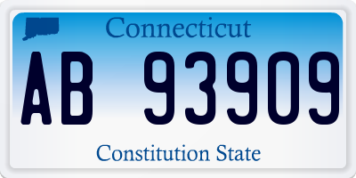 CT license plate AB93909