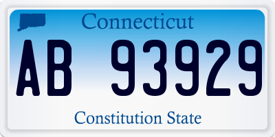 CT license plate AB93929