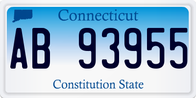 CT license plate AB93955