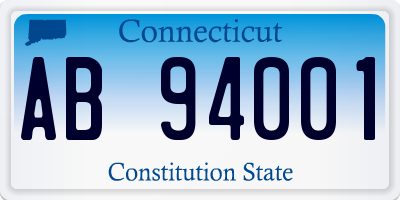 CT license plate AB94001