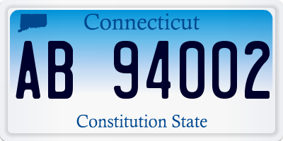 CT license plate AB94002