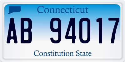 CT license plate AB94017