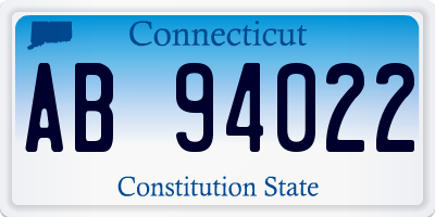 CT license plate AB94022