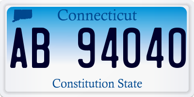 CT license plate AB94040