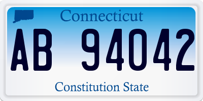 CT license plate AB94042