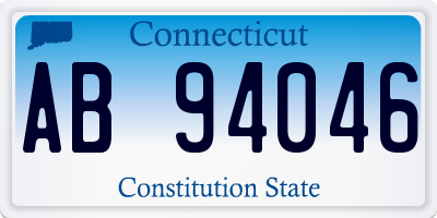 CT license plate AB94046