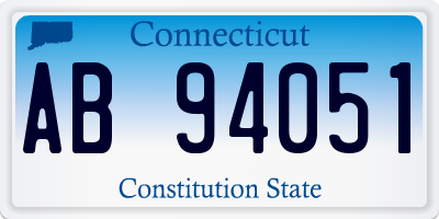 CT license plate AB94051