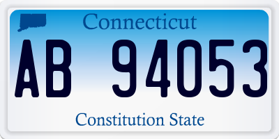 CT license plate AB94053