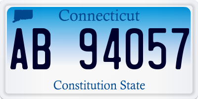 CT license plate AB94057