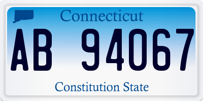 CT license plate AB94067