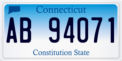 CT license plate AB94071