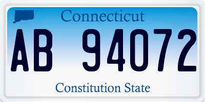 CT license plate AB94072