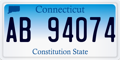 CT license plate AB94074