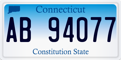 CT license plate AB94077