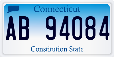 CT license plate AB94084