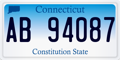 CT license plate AB94087