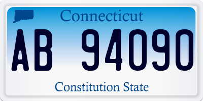 CT license plate AB94090